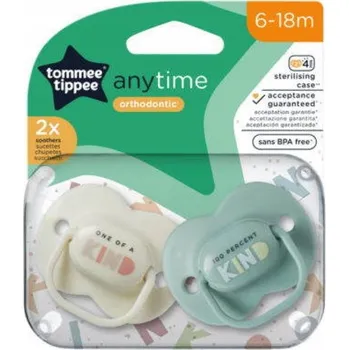 Ortodontická silikonová Dudlík Tommee Tippee, symetrický, 6 m +