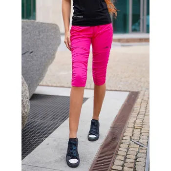 NEYWER Dámské sportovní 3/4 řasené kalhoty růžové EG723 Velikost: XXS