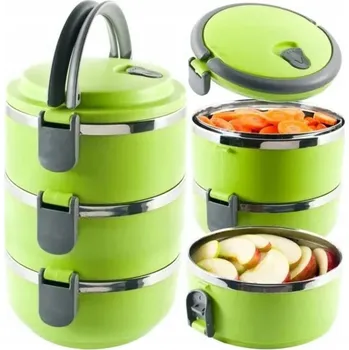 Termoska JÍDLONOSIČ TERMOS NA JÍDLO TERMO NÁDOBA 2,1L 3 KOMORY