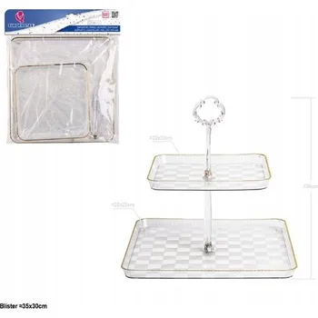 Talíř Elegantní dvoupodlažní talíř se zlatým okrajem