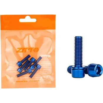 Jízdní kolo Titanové šrouby představce M5x18 mm, sada 6 ks - Modré