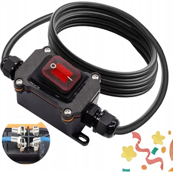 Bezpečnostní kamera KOLÉBKOVÝ PŘEPÍNAČ S ČERVENOU KONTROLKOU 12V 20A PRO VENKOVNÍ INSTALACE