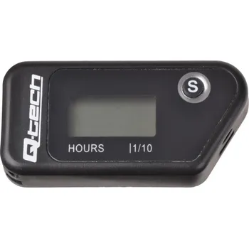 Motodoplněk měřič motohodin bezdrátový s nulovatelným počítadlem, Q-TECH (černý)