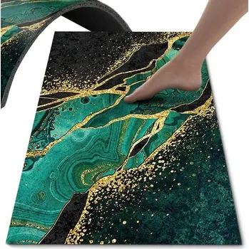 Koupelnová předložka Koupelnová předložka béžová mikrovlákno protiskluzová 60x100 cm