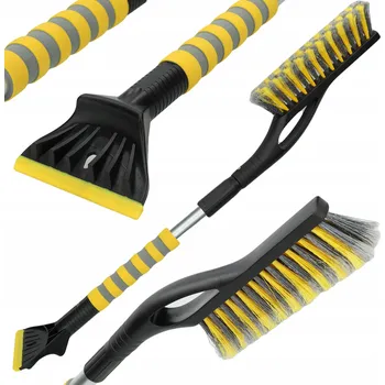 Autoškrabka ULFUR Teleskopický kartáč a škrabka na led 72-90 cm Černo-žlutá UF15098