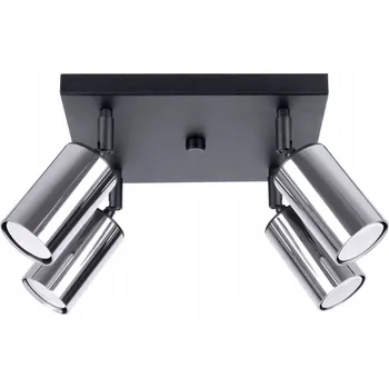 Stropní Svítidlo čtvercový SOLLUX LIGHTING 25 x 25 cm černý