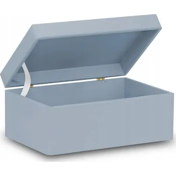 Úložný box Dřevěná dekorativní bedýnka 30x20x13,5 cm bez úchytů Šedá