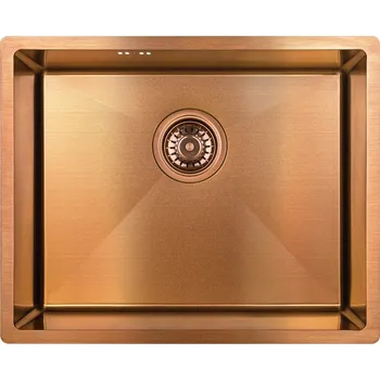 Kuchyňský dřez Laveo Marmara, 1-komorový nerezový dřez 540x440x200 mm, měděná, LAV-SAM_810P