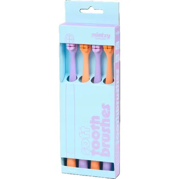 Zubní kartáček Zubní kartáčky Mintzy 4 kusy | Měkké štětiny