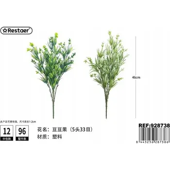 umělá květina Umělá rostlina 5 větví Zelená dekorace do interiéru