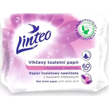 Linteo vlhčený toaletní papír 60 ks Kyselina mléčná