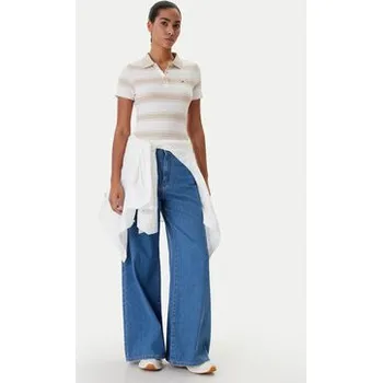 Pánská móda Tommy Jeans Polokošile DW0DW22327 Béžová Slim Fit XS