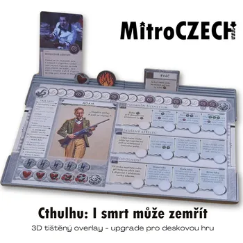 Příslušenství k deskovým hrám MitroCZECH Overlay pro Cthulhu: I smrt může zemřít Množství: 1 sada