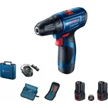 Aku příklepový šroubovák BOSCH GSB 120-LI set, 2×2Ah, 12V