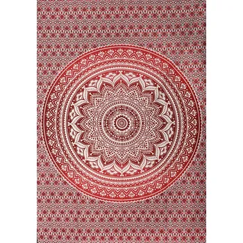 Přehoz na lůžko Mandala malá Ameya červená