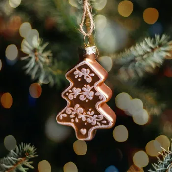 Vánoční dekorace Vánoční Baňky ve tvaru perníku 7 cm 1 ks