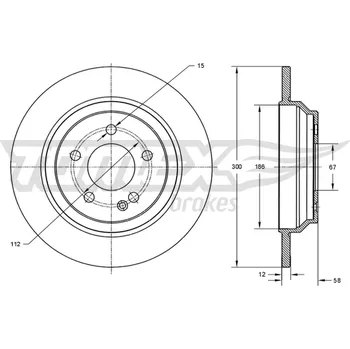 Brzdový kotouč Brzdový kotouč TOMEX Brakes TX 73-43