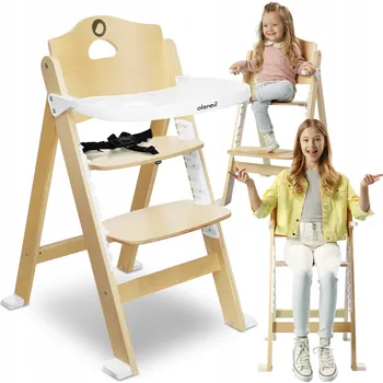 Jídelní židlička Jídelní židlička pro děti 3v1 dřevěná + tác 40kg Lionelo Floris
