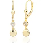 Bealio BEALIO Stříbrné náušnice PECINKY pozlacené 03-13821-3726