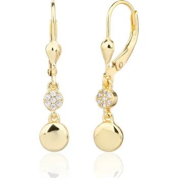 Náušnice Bealio BEALIO Stříbrné náušnice PECINKY pozlacené 03-13821-3726