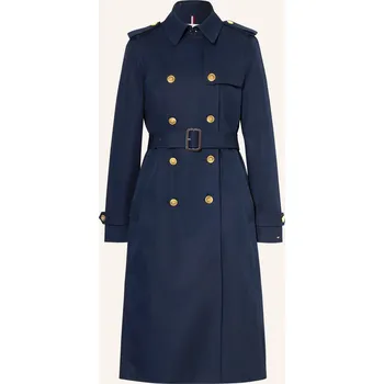 Dámský kabát Tommy Hilfiger Trenchcoat, tmavě modrá