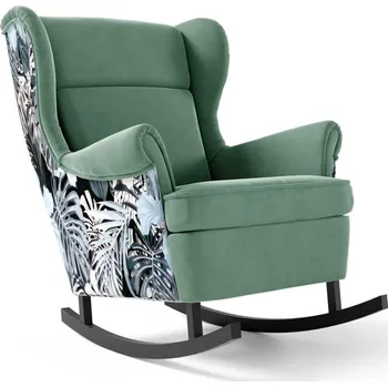 Křeslo Houpací křeslo Lorenzo - Zelená Barva nožiček: Černá