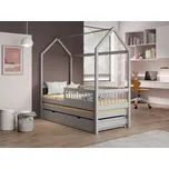 Dětská domečková postel s přistýlkou Artes - 80x180 cm Barva: Šedá