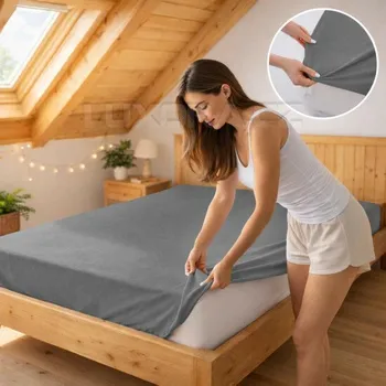 Prostěradlo Prostěradlo jersey tm.šedá 51 - 200 x 200 cm atyp