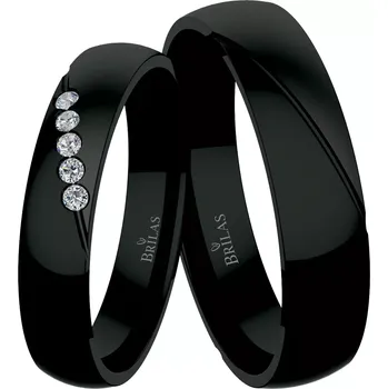 Prsten Ebena Black Titan - snubní prsteny z titanu