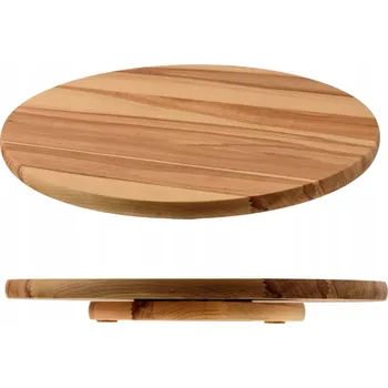 Kuchyňské prkénko Otočná dřevěná krájecí deska béžová 40 cm