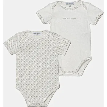 Bavlněné kojenecké body Emporio Armani 2-pack EY000010.AF10913 béžová 01X, vel. 74