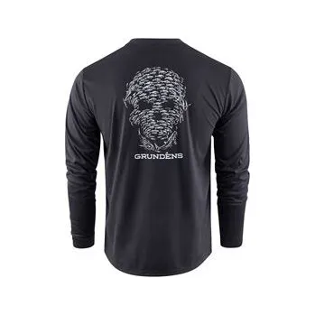 Pánské tričko Grundéns Bait Ball LS Tech Tee Black Velikost: XL