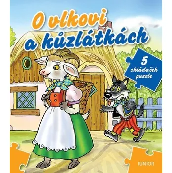 Leporelo O vlkovi a kůzlátkách - 5 skládaček puzzle - Junior