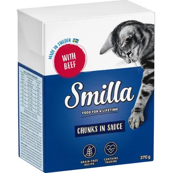 Krmivo pro kočku 6x370g Smilla kousky v omáčce - hovězí