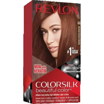 Barva na vlasy Revlon Permanentní barva na vlasy, Colorsilk se 100% krytím šedin, bez amoniaku, s keratinem a