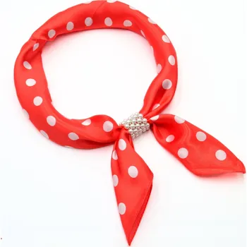 Šátek Magotex Šátek se sponkou Letuška Light - červený s puntíky