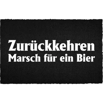 Rohožka Černá kokosová rohožka vstupní do domu | Pochod pro pivo Dárek 40x60 cm