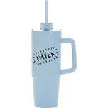 Giftela PÁTEK - světle modrý cestovní hrnek s průhledným víčkem