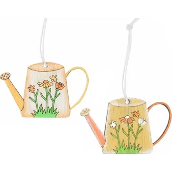 Konev dřevěná žlutá 6,5 x 4 x 0,5 cm na zavěšení, 8 ks v krabičce