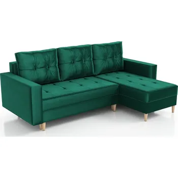 Sedací souprava Rozkládací sedací souprava do L Scandi - tmavě zelená