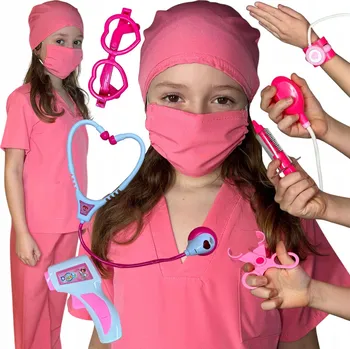 Karnevalový kostým KOSTÝM LÉKAŘE ZDRAVOTNÍ SESTRY LÉKAŘKY DÍVKY KARNEVAL PŘÍSLUŠENSTVÍ 110 122