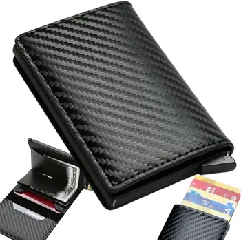 Peněženka Verk Group Pánská peněženka rfid proti krádeži černá na karty bankovky ekokůže