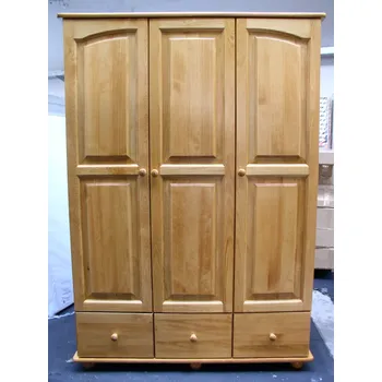 Šatní skříň Skříň 12 - masiv borovice Odstín: Borovice přírodní