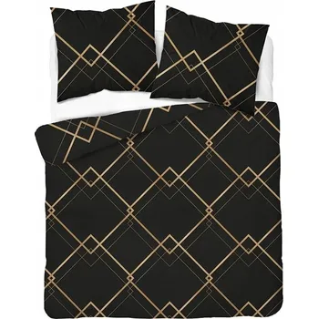 Povlečení Povlečení 200x220 5231a černé čtverce