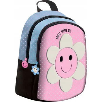 Školní batoh Vícekomorový předškolní Batoh Beniamin pro dívky, černá, modrá, růžová, vícebarevný