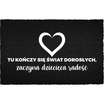 Rohožka KOKOSOVÁ VSTUPNÍ ROHOŽKA 40X60 HIT NÁPIS STOP DOSPĚLÝM, START RADOSTI