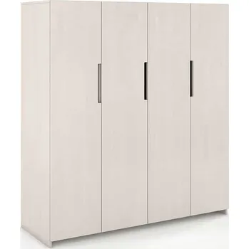 Šatní skříň Skříň Bergman 4D borovice Odstín moření: Bílá