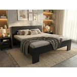 Buková zvýšená manželská postel 180x200 cm - Montana Supra Moření: Antracit, 180x200 cm