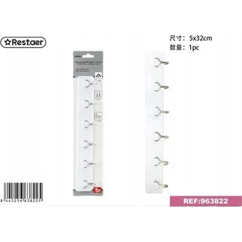 Věšák Rest.aer - Bílý věšák se 6 háčky