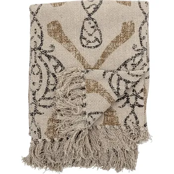 Přehoz na lůžko Bloomingville Bavlněný přehoz Nature Beige 160 × 130 cm